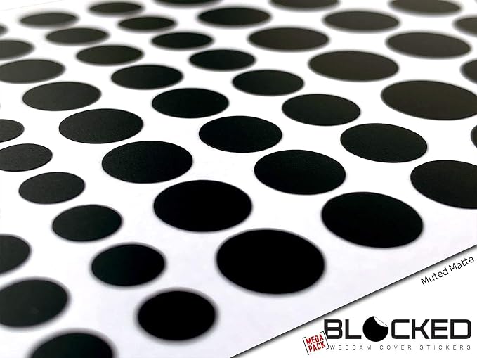 BLOCKED Stackable Webcam/Camera Vinyl Covers | 95 Low-Tack Restickable Webcam - Image 4