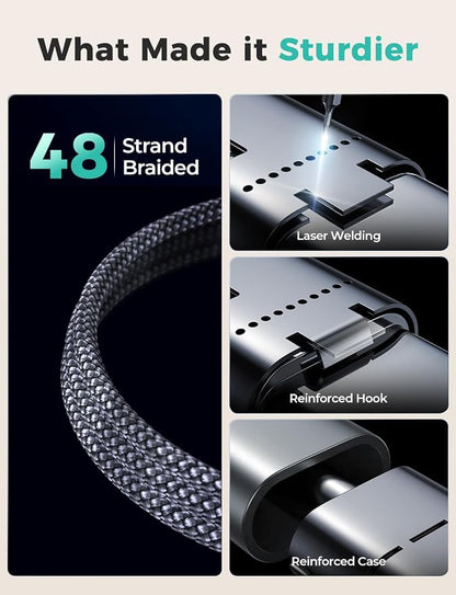 Travel Essentials, Upgraded 3 in 2 USB C Cable - Image 9
