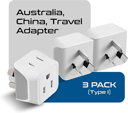 Ceptics Australia Power Plug Adapter, 2 in 1 Type I Plug Adapter, US to - Image 2