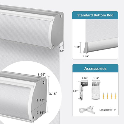 SmartWings Motorized Light Filtering Roller Shades Work - Image 5