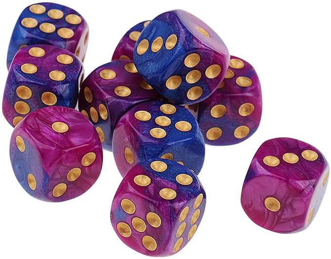 Yiotfandoll 20PCS Polyhedral Dice D6 Dice 16mm Acrylic 6 sided Dice Game Dice - Image 8