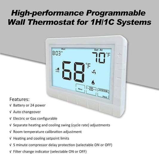 Programmable Auto Changeover Thermostat - Image 2