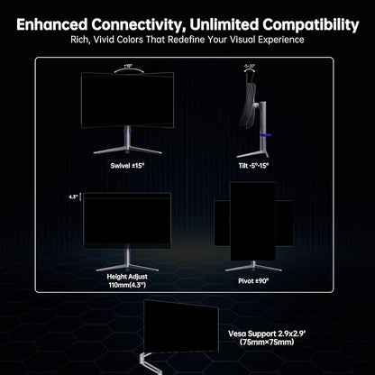 KTC 27-inch OLED Gaming Monitor | QHD 2560x1440P | 240Hz 0.03ms GTG | 1.5M:1 - Image 8