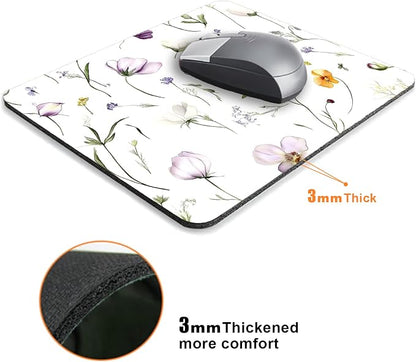 Purple Floral Potted Plants Mouse Pads - Image 3