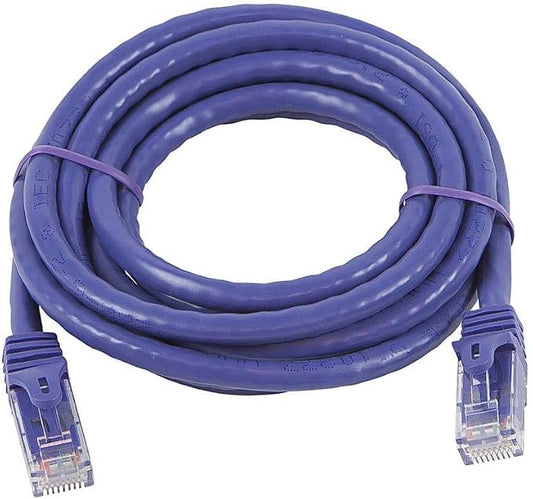 Monoprice Cat5e 7ft Purple Patch Cable UTP 24AWG 350MHz Pure Bare Copper - Image 2