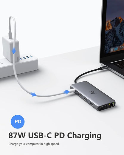 LIONWEI Laptop Docking Station Dual Monitor, 11-in-1 to 4K HDMI, Gigabit - Image 7