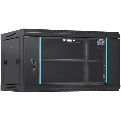 VEVOR 6U Wall Mount Network Server Cabinet, 15.5'' Deep, Server Rack Cabinet by VEVOR