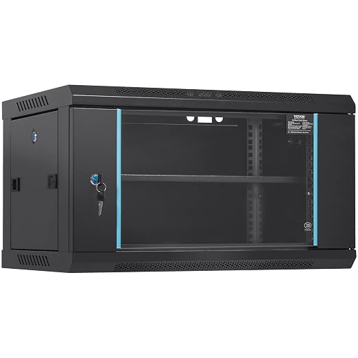 VEVOR 6U Wall Mount Network Server Cabinet, 15.5'' Deep, Server Rack Cabinet by VEVOR