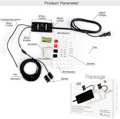 MOES WiFi Smart Garage Door Opener Controller, Smart Life/Tuya APP Remote - Image 5