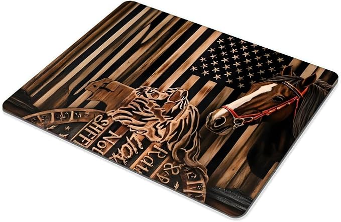 Horse, National Flag Mouse pad Customized Mousepad Non-Slip Rubber Base Mouse - Image 4