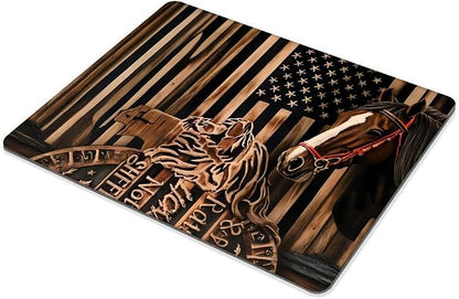 Horse, National Flag Mouse pad Customized Mousepad Non-Slip Rubber Base Mouse - Image 4