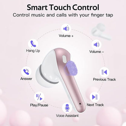 TAGRY Bluetooth Headphones True Wireless Earbuds 60H Playback LED Power Display - Image 4