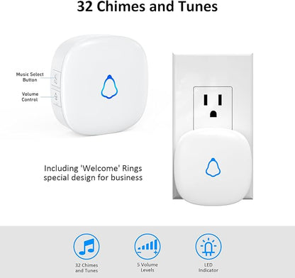 Motion Sensor Door Chime, METAK Wireless Motion Detector Alarm Indoor - Image 3