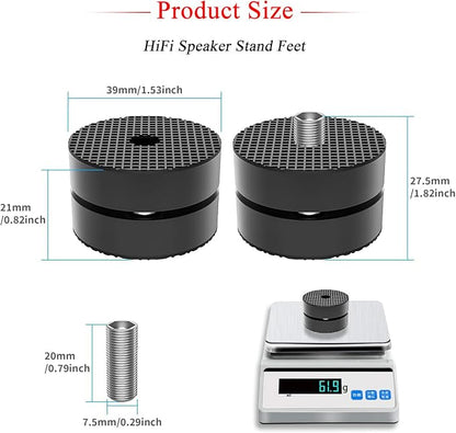 Audiocrast 4X HiFi Speaker Spikes 40×23mm Speaker Stand Feet Pads HiFi Shock - Image 4