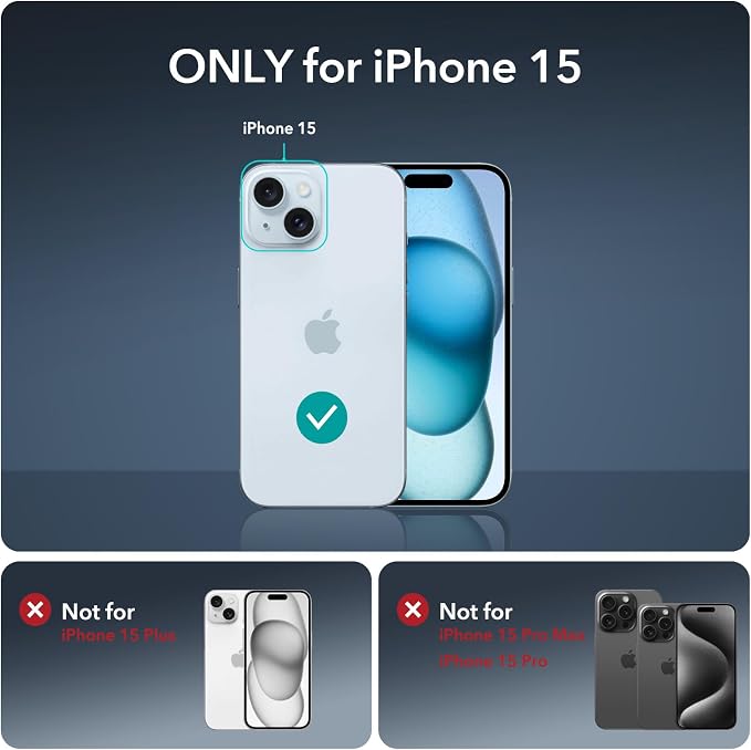 ESR 3+1 Pack for iPhone 15 Screen Protector, Full Coverage Ultra-tough Tempered - Image 9