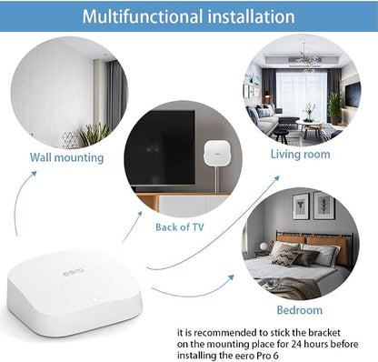 Screwless Wall Mount for eero Pro 6 tri-Band mesh Wi-Fi 6 Holder, No Tools - Image 4