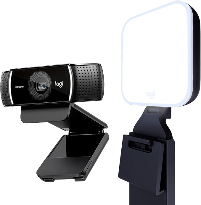 Logitech C922x Pro + Logitech for Creators Litra Glow by Logitech