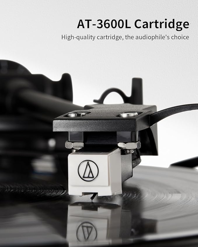 ANGELS HORN High Fidelity Vinyl Record Player, 2 Speed Belt Drive, Built-in - Image 3