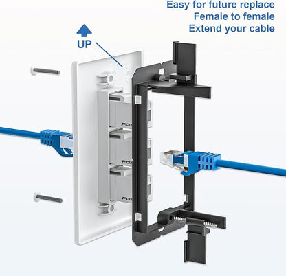 FGB 3-Port Keystone Wall Plate, - Image 4