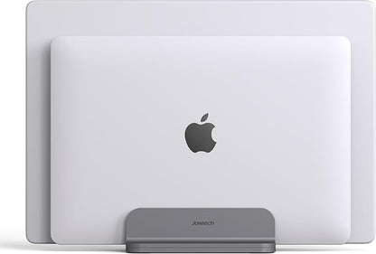 Dual Aluminum Vertical Laptop Stand Organizer, Sturdy Notebook Computer Holder - Image 6