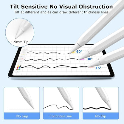 Stylus Pen for iPad, 2 in 1 Active and Capacitive Apple Pen, Fast Charge for - Image 3