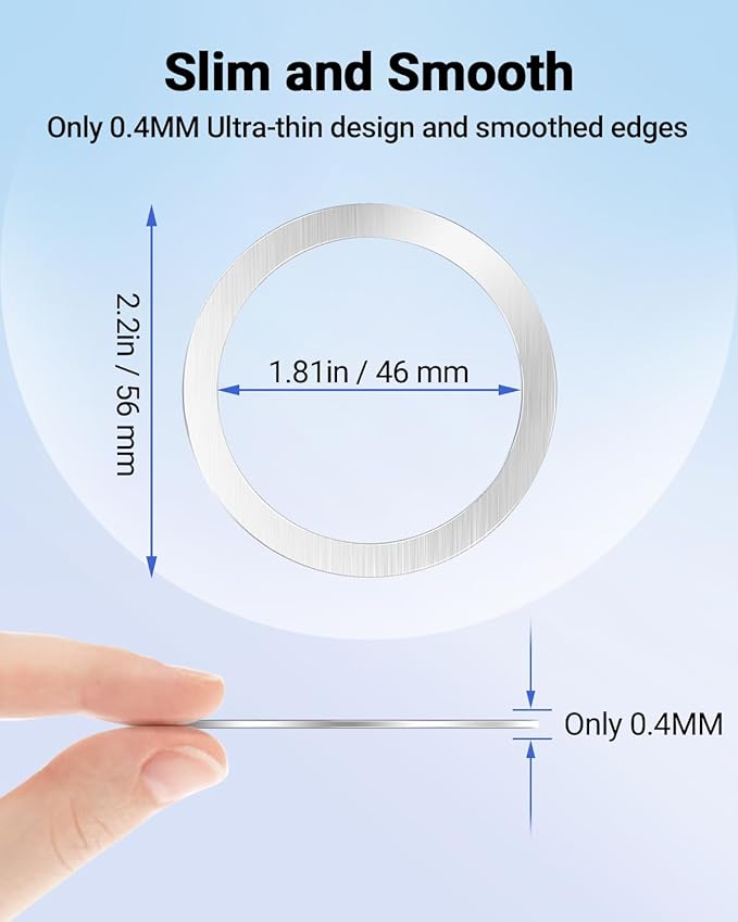 Magnetic Wireless Charging Magsafe Ring-6 PCS, Ultra-Thin Magsafe Sticker - Image 6