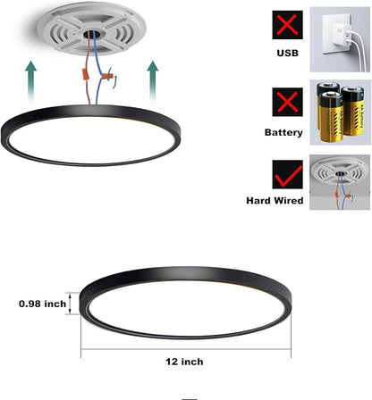 12 Inch Motion Sensor Ceiling Light Indoor, Motion Sensor Fixture Indoor - Image 2