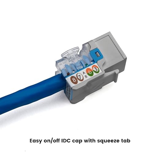 trueCABLE Cat6A Keystone Jack, Unshielded, 90 Degree Punch-Down, UL Listed - Image 5