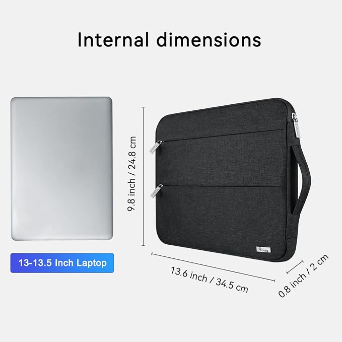 Voova Laptop Sleeve Carrying Case 13 13.6 Inch Compatible - Image 3