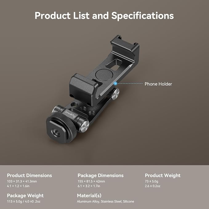 SMALLRIG Universal Metal Phone Support - Image 9