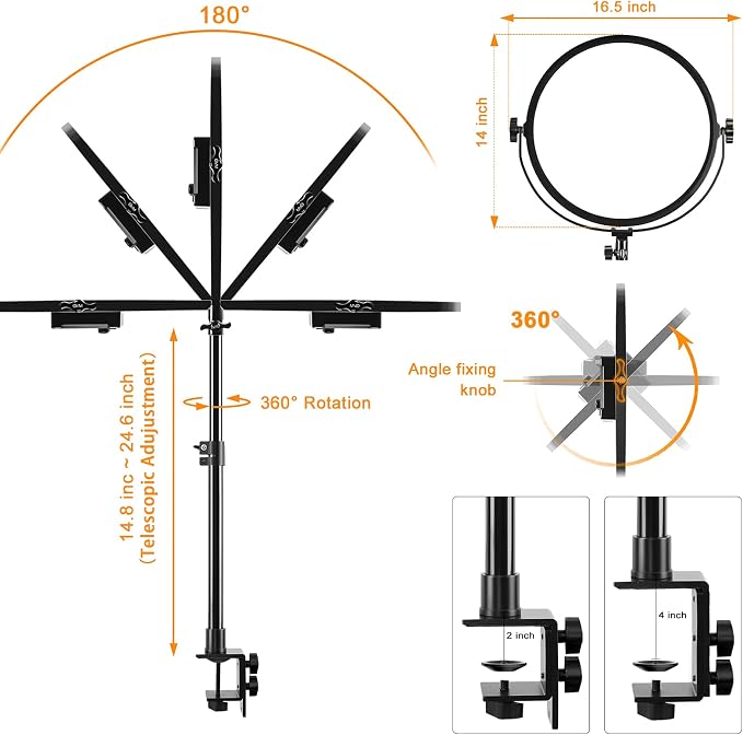 GVM Key Light, Bi-Color Round Lighting, Ultra Thin 60W 3200-5600K Dimmable LED - Image 7