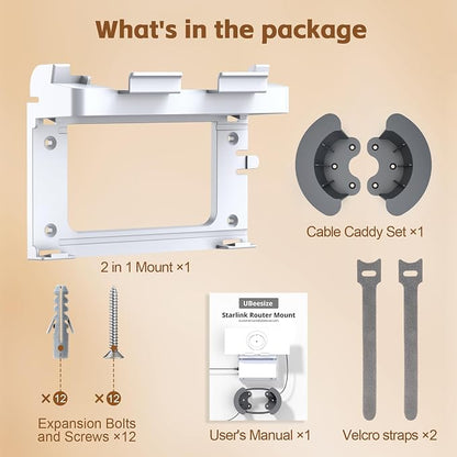 UBeesize Starlink Mount, Standard Router 3 Wall Mount - Image 7