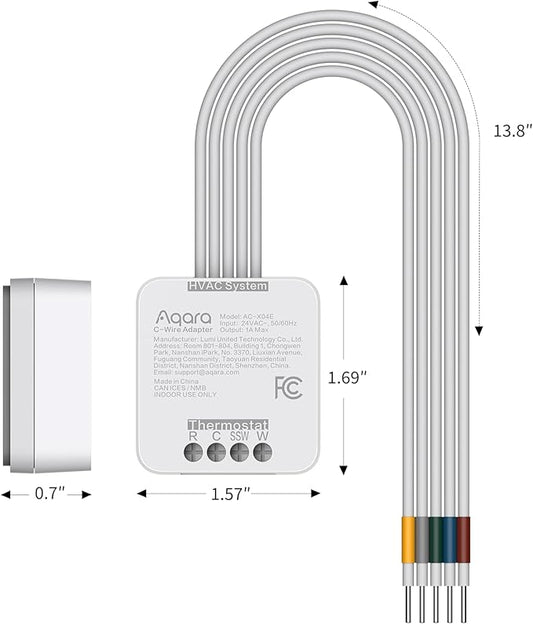 Aqara C-Wire Adapter for W200 Smart Thermostat, Add a Common Wire for - Image 2