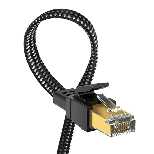 Orbram Cat 8 Ethernet Cable 12 ft, Nylon Braided High Speed Heavy Duty Network by Orbram