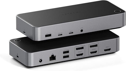 Satechi 13 in 1 Triple 4K USB C Docking Station, 100W Charging, 2 DP, 3 HDMI by Satechi