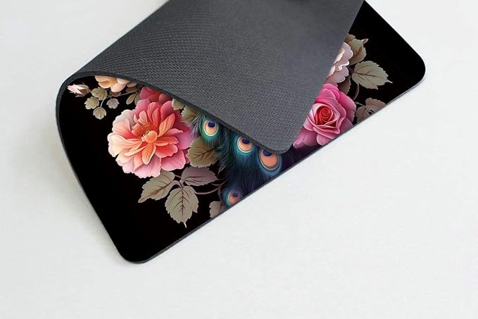 Square Mouse Pad Colorful Peacock - Image 4