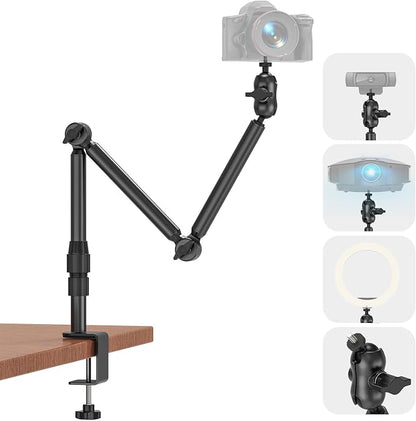 Overhead Camera Mount for Desk, 30.9" Foldable Camera Desk Mount Stand by Jubor