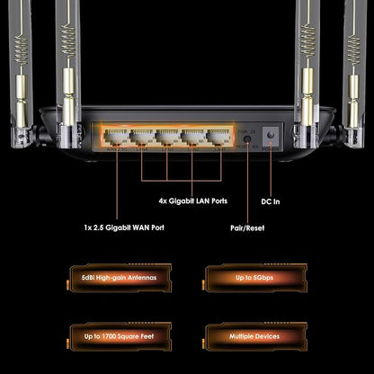 WAVLINK BE5100 WiFi 7 Router, 2026 Dual Band Gaming Router - Image 4