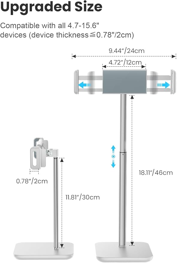 tounee Portable Monitor & Tablet Holder Stand, 4.4lb Holding Strength, Height - Image 6