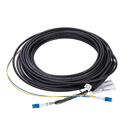 10Gtek 20 Meter LC to LC Outdoor Armored Fiber Patch Cable, Single Mode Duplex by 10Gtek