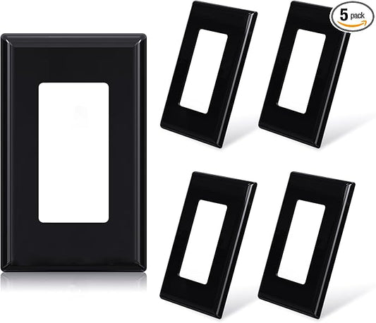 ELEGRP 1-Gang Screwless Decorative Wall Plates, Standard Size Unbreakable by ELEGRP%7CELEGROUP