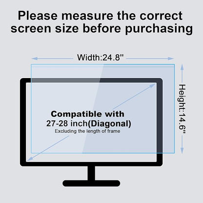 27-28 Inch Blue Light Filter for Computer Monitor, Computer Screen Blue Light - Image 6