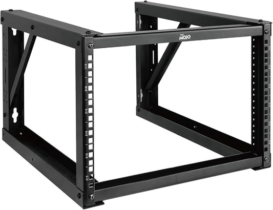 Tecmojo 6U Wall Mount Rack, Wall Mount Network Rack 24.8in Depth, Open Frame by Tecmojo