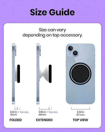 Solid Color Button Phone Grip – Minimalist Design, Durable and Lightweight - Image 7