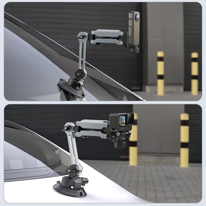 Geyo Camera Suction Cup Mount, Aluminum Alloy Multi-Function Shock Absorber Arm - Image 8