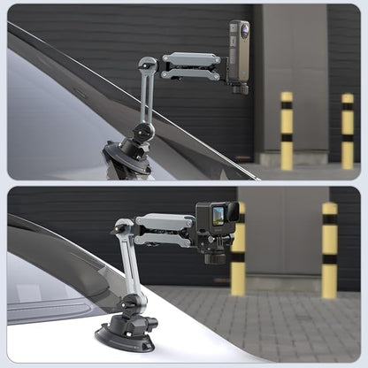Geyo Camera Suction Cup Mount, Aluminum Alloy Multi-Function Shock Absorber Arm - Image 8