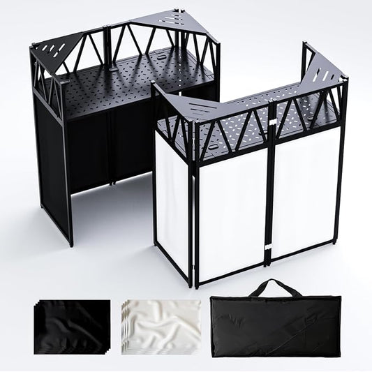 Portable DJ Booth Table, Foldable DJ Table Stand Portable by lunacme