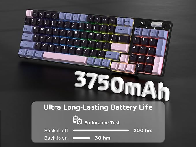 RK ROYAL KLUDGE RK96 RGB Limited Ed, 90% 96 Keys Wireless 3-Mode - Image 7