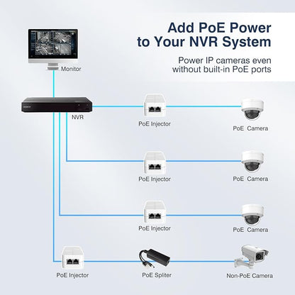 2.5Gb PoE+ Injector 30W, VunLink Single Port Power Over Ethernet Adapter - Image 7