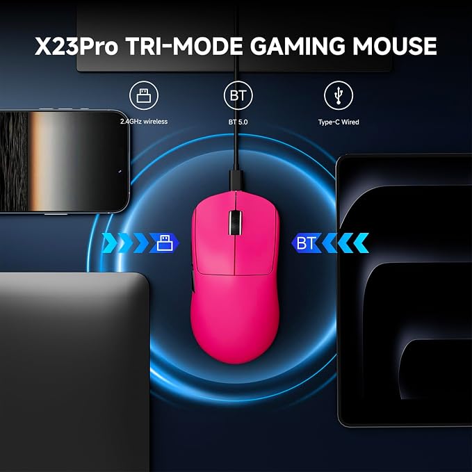 EWEADN X23Pro Wireless Gaming Mouse, 2.4G/BT5.0/USB-C Esports Gaming Mouse - Image 6